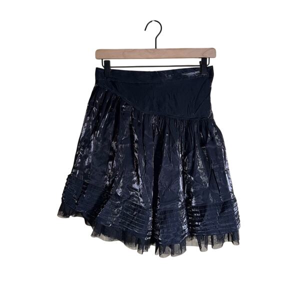 Betsey Johnson Dresses & Skirts - BETSEY JOHNSON asymmetrical Metallica whimsigoth full tulle party mini skirt 4